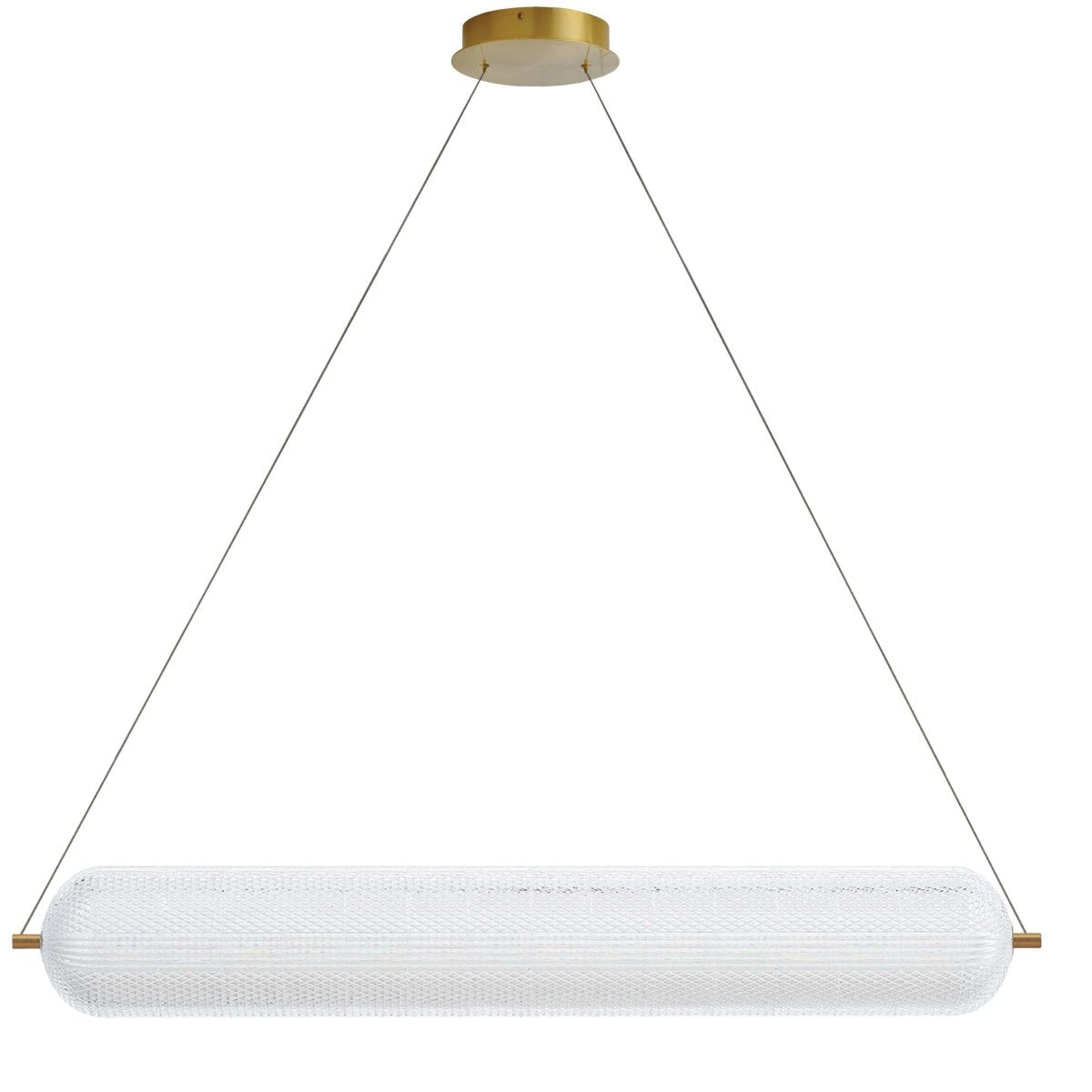 Suspension linéaire Peri - Laiton vieilli by Dainolite | Luminaires & cie