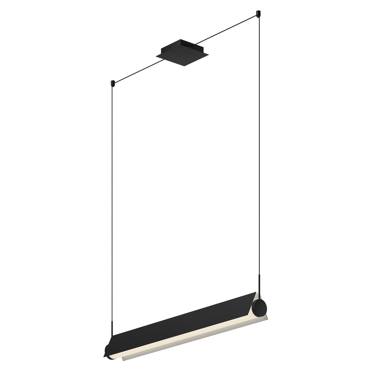 Suspension linéaire Phoenix Verre opale mat – Kuzco Lighting