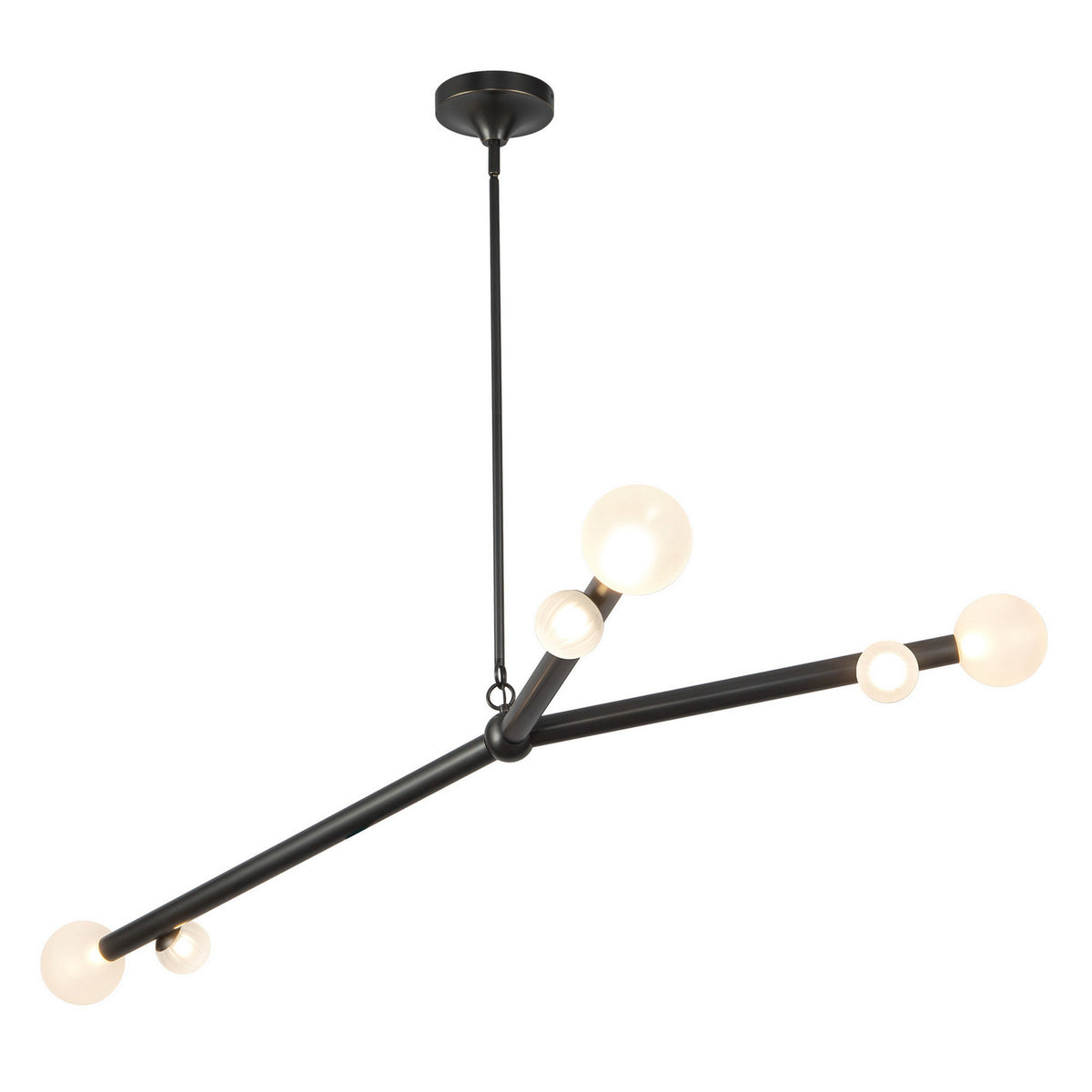 Suspension linéaire Reese Bronze urbain / Verre opale – Kuzco Lighting