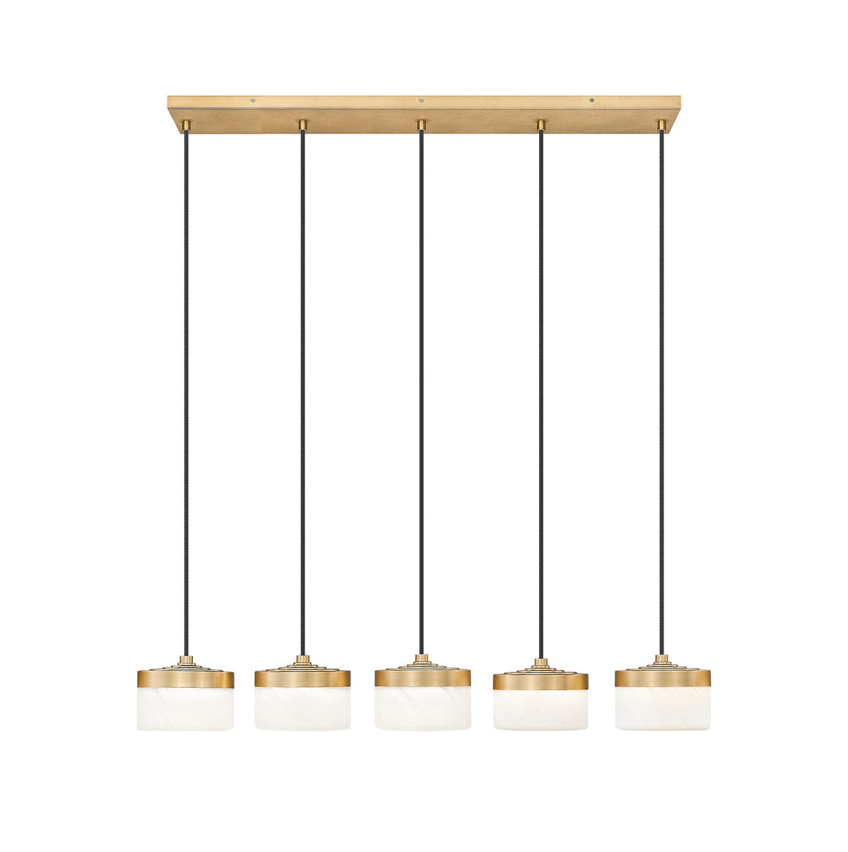 Suspension linéaire Renaud Or moderne – vue 2