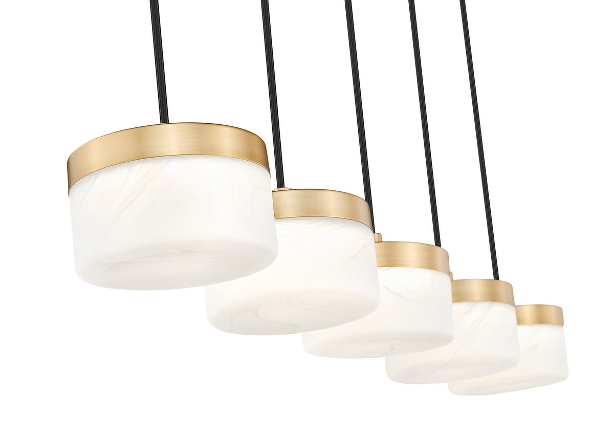 Suspension linéaire Renaud Or moderne – vue 4