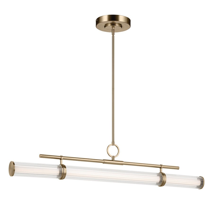 Suspension linéaire Riven - Bronze au champagne 48 1/4" by Kichler | Luminaires & cie