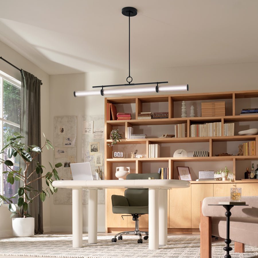 Suspension linéaire Riven - Noir 60 1/4" by Kichler | Luminaires & cie