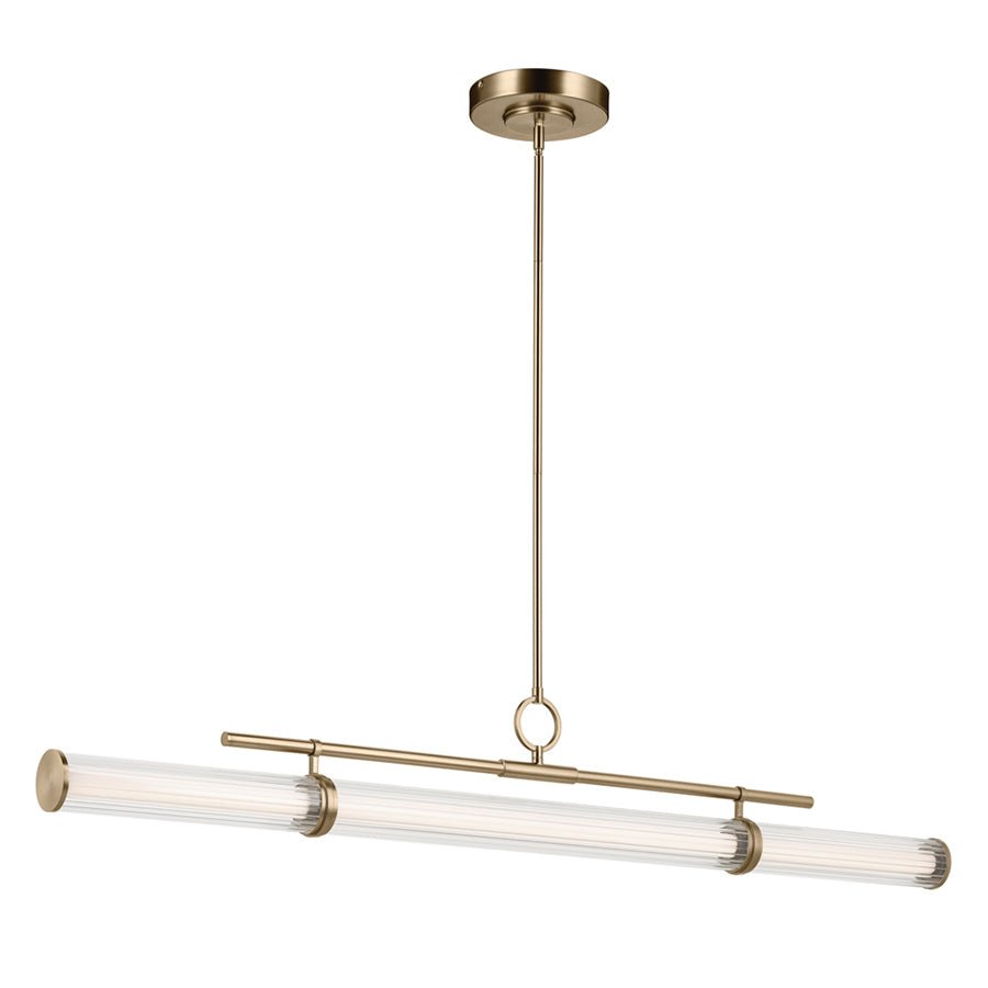 Suspension linéaire Riven - Bronze au champagne 60 1/4" by Kichler | Luminaires & cie
