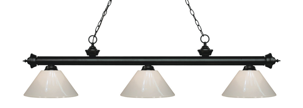 Suspension linéaire Riviera Noir mat, Blanc, 57" – Z-Lite
