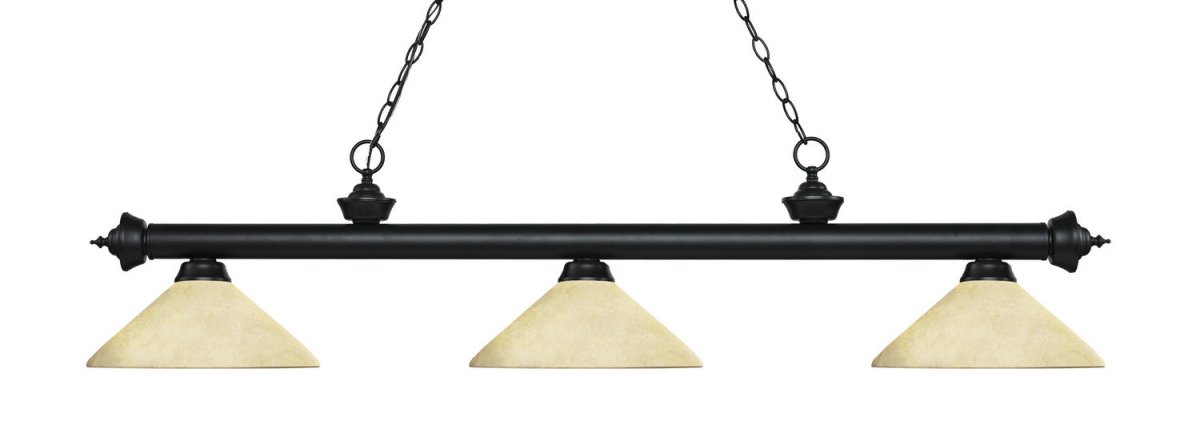 Suspension linéaire Riviera - Noir mat Moucheté doré 56 3/4" by Z-Lite | Luminaires & cie