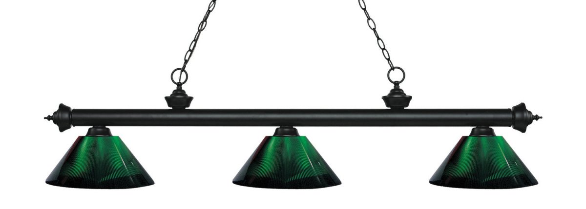 Suspension linéaire Riviera - Noir mat Vert 57 1/2" by Z-Lite | Luminaires & cie