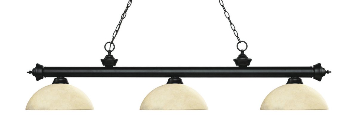 Suspension linéaire Riviera - Noir mat Moucheté doré 56 1/2" by Z-Lite | Luminaires & cie