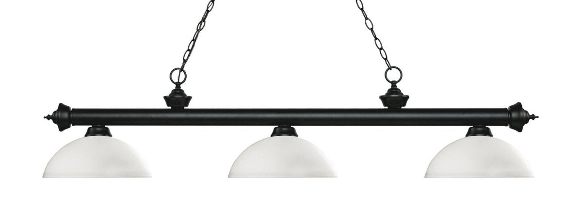 Suspension linéaire Riviera - Noir mat Opale mate 56 1/2" by Z-Lite | Luminaires & cie