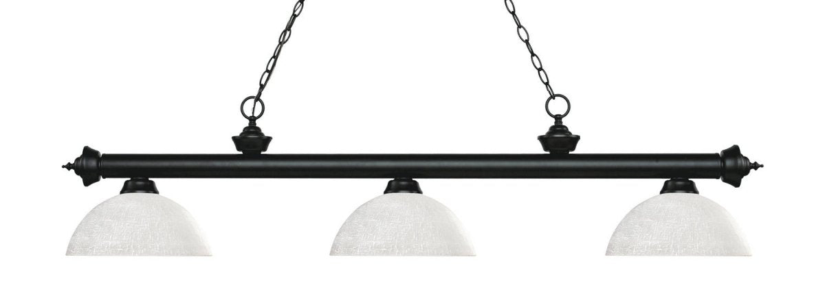 Suspension linéaire Riviera - Noir mat Lin blanc 56 1/2" by Z-Lite | Luminaires & cie