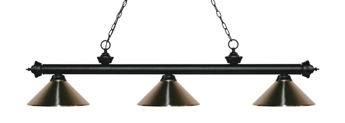 Suspension linéaire Riviera - Noir mat Nickel brossé 57 1/4" by Z-Lite | Luminaires & cie