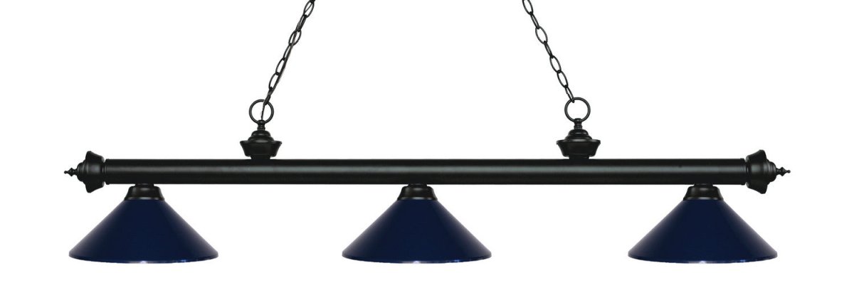 Suspension linéaire Riviera - Noir mat Bleu marine 57 1/4" by Z-Lite | Luminaires & cie