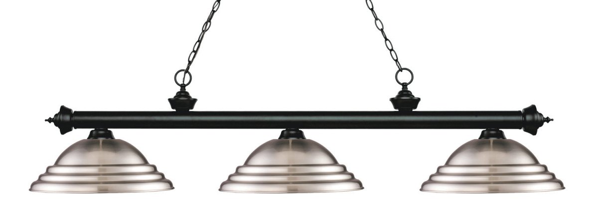 Suspension linéaire Riviera - Noir mat Nickel brossé 58 3/4" by Z-Lite | Luminaires & cie