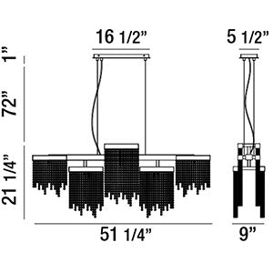 Suspension linéaire Rossi – vue 3