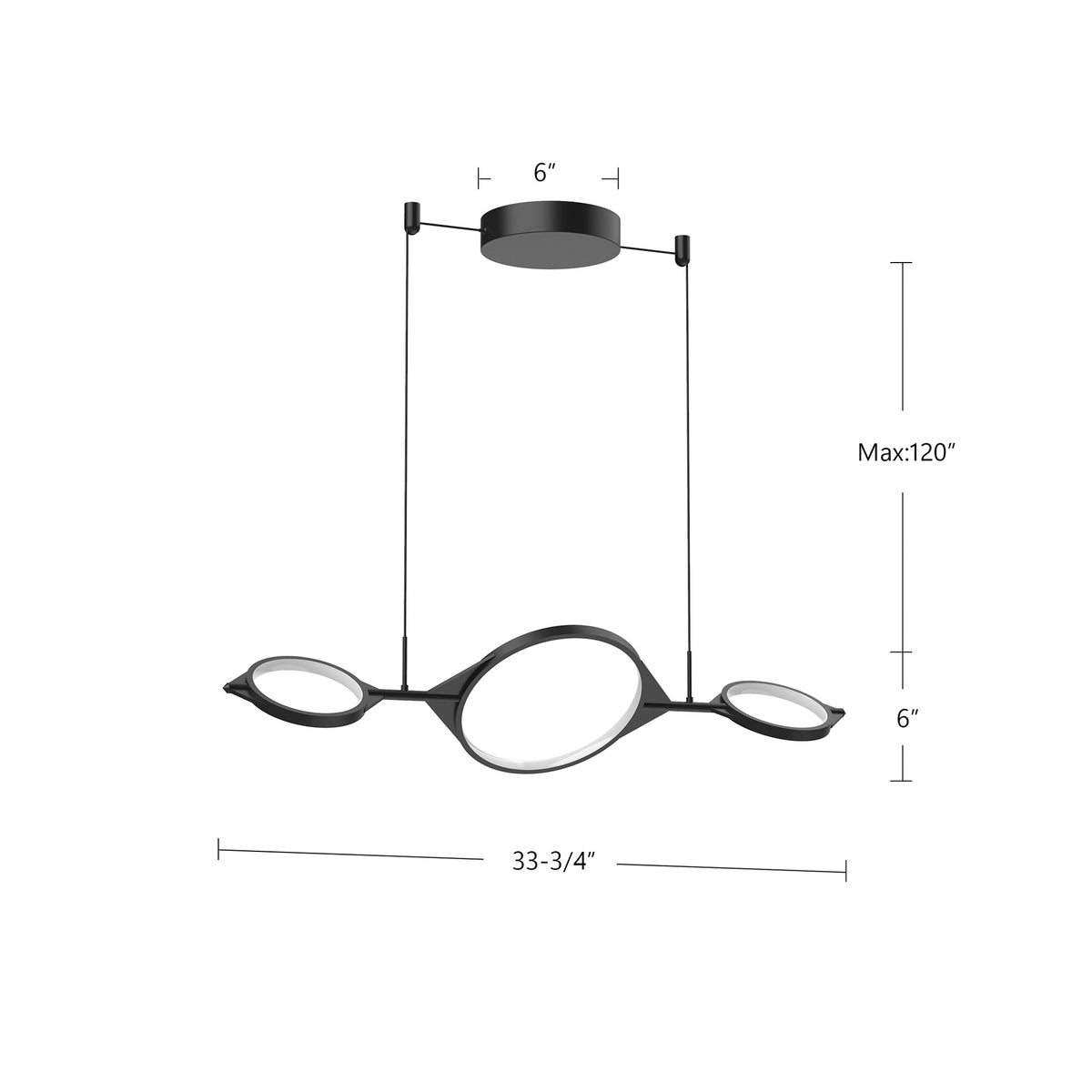 Suspension linéaire Serif Diffuseur givré en silicone – vue 5