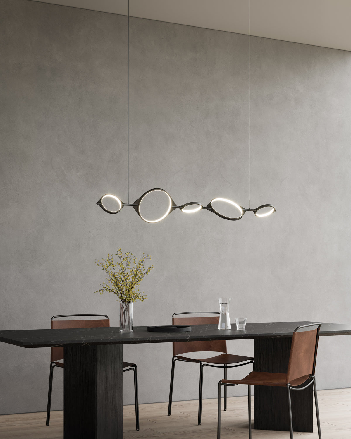Suspension linéaire Serif Diffuseur silicone blanc – vue 3
