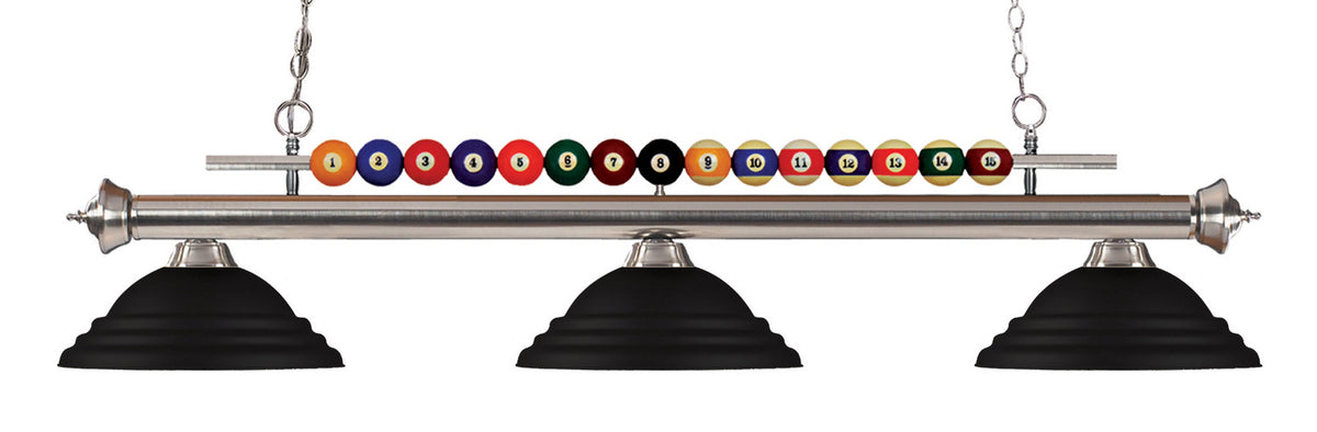 Suspension linéaire Shark Nickel brossé, Noir mat – Z-Lite