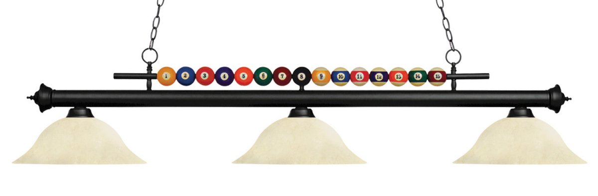 Suspension linéaire Shark - Noir mat Moucheté doré by Z-Lite | Luminaires & cie