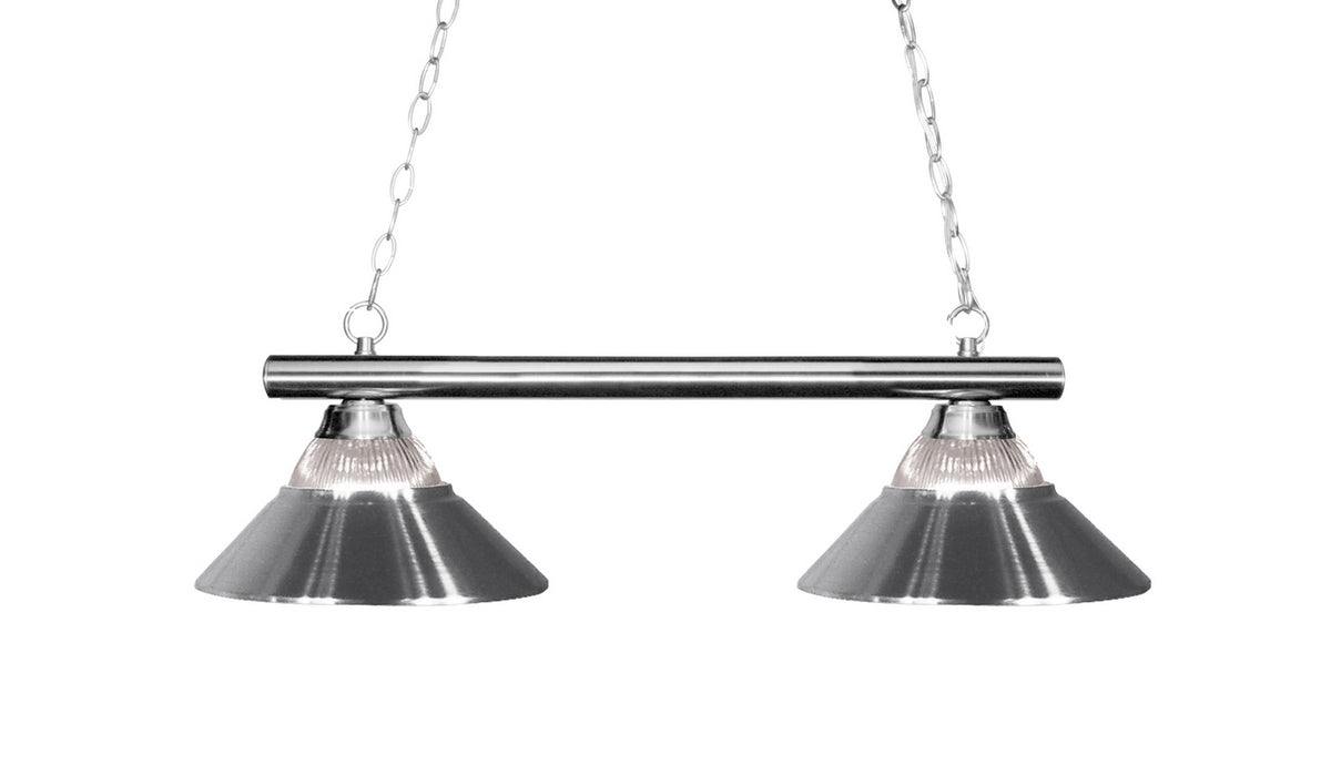 Suspension linéaire Sharp Shooter Transparent strié + Chrome – Z-Lite