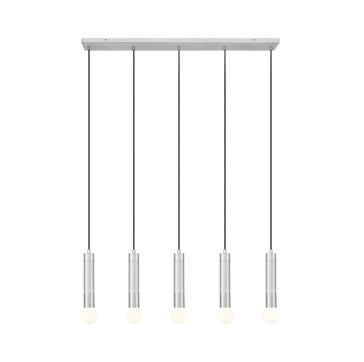 Suspension linéaire Stari Nickel brossé, nombre ampoules 5 – vue 3