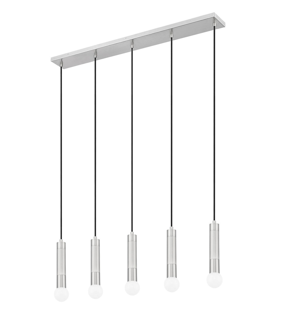 Suspension linéaire Stari Nickel brossé, nombre ampoules 5 – vue 5