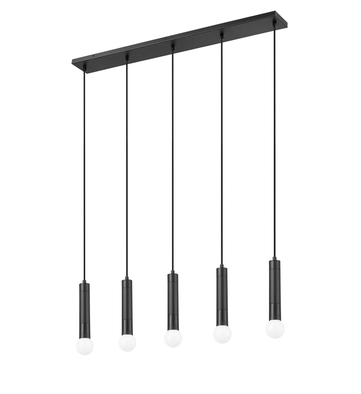 Suspension linéaire Stari Noir mat, nombre ampoules 5 – vue 5