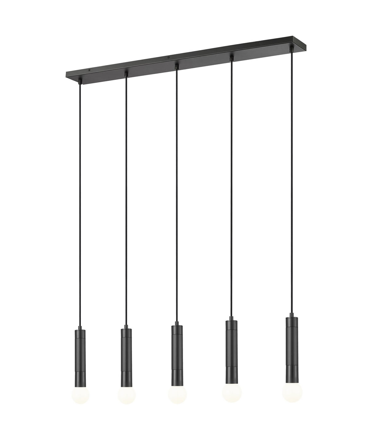 Suspension linéaire Stari Noir mat, nombre ampoules 5 – Z-Lite