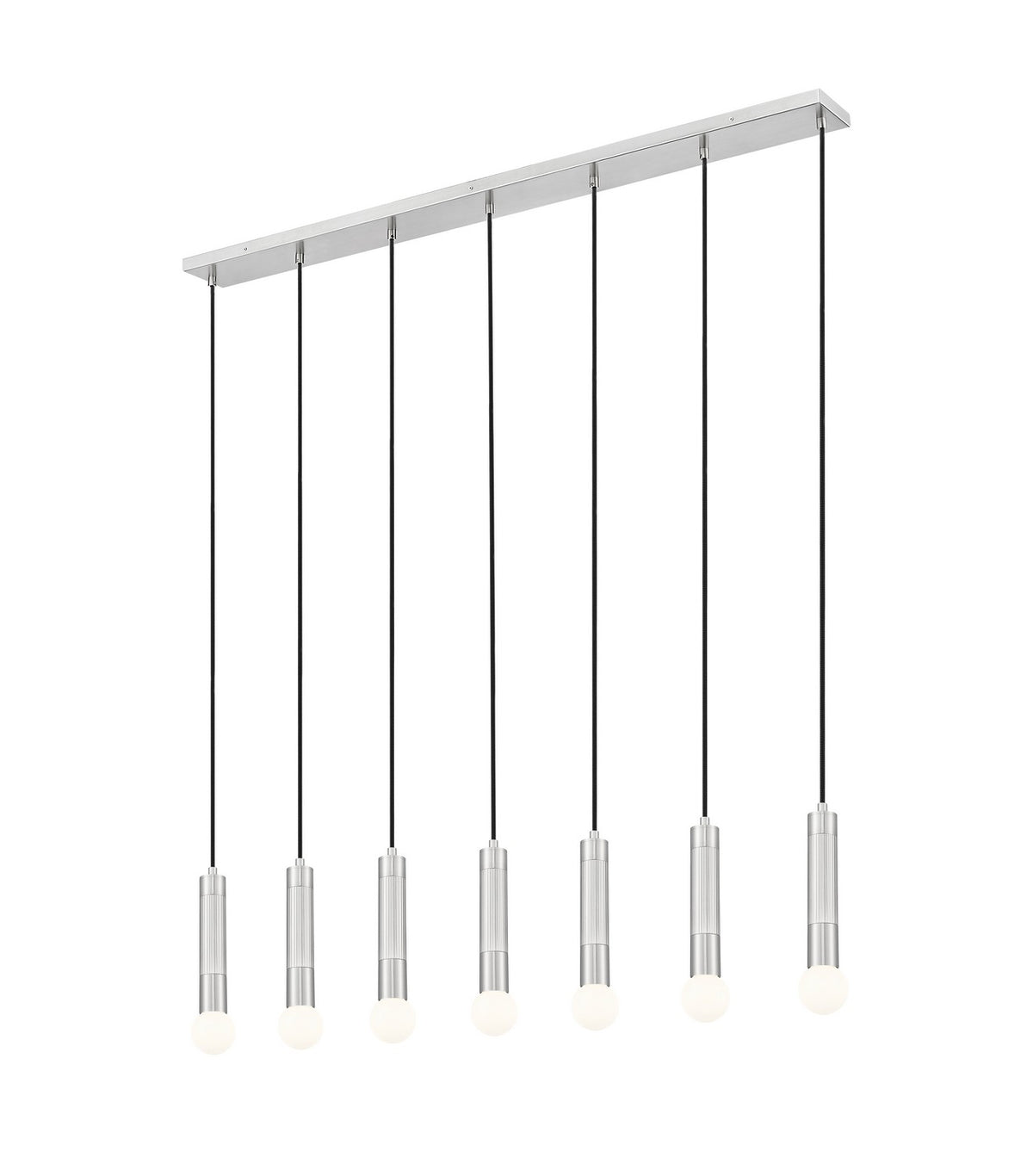 Suspension linéaire Stari Nickel brossé, nombre ampoules 7 – vue 2