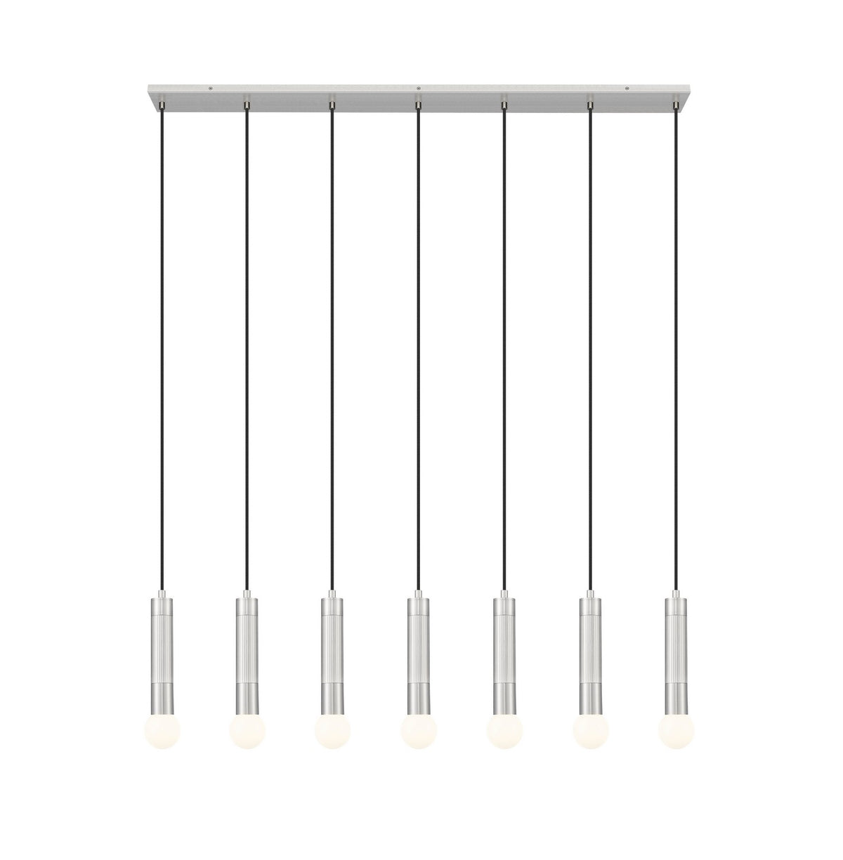 Suspension linéaire Stari Nickel brossé, nombre ampoules 7 – vue 3