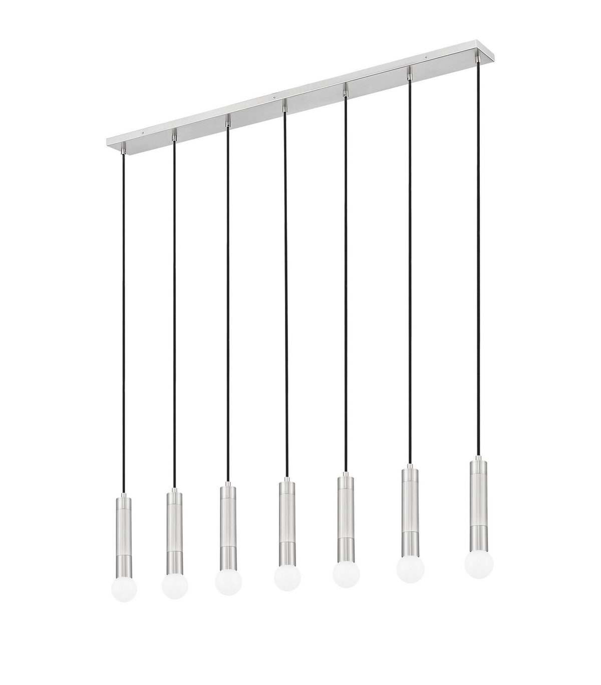 Suspension linéaire Stari Nickel brossé, nombre ampoules 7 – vue 5