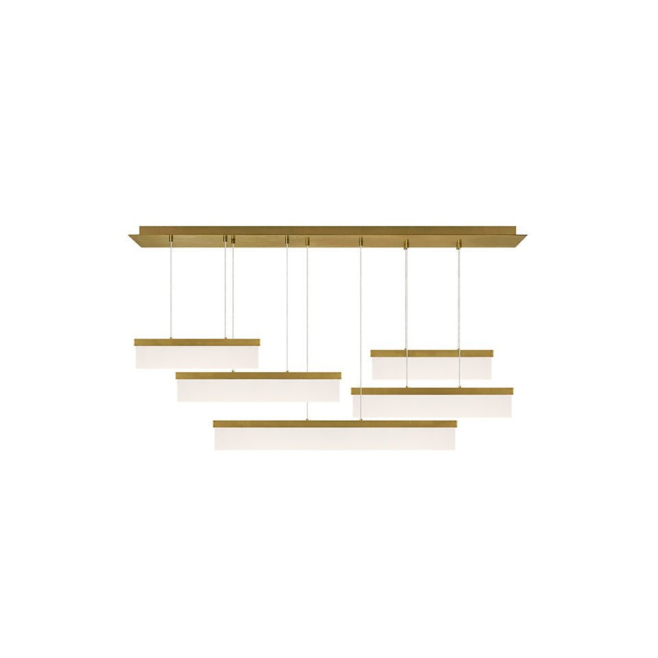 Suspension Linéaire Sweep - Laiton vieilli by Tech Lighting | Luminaires & cie