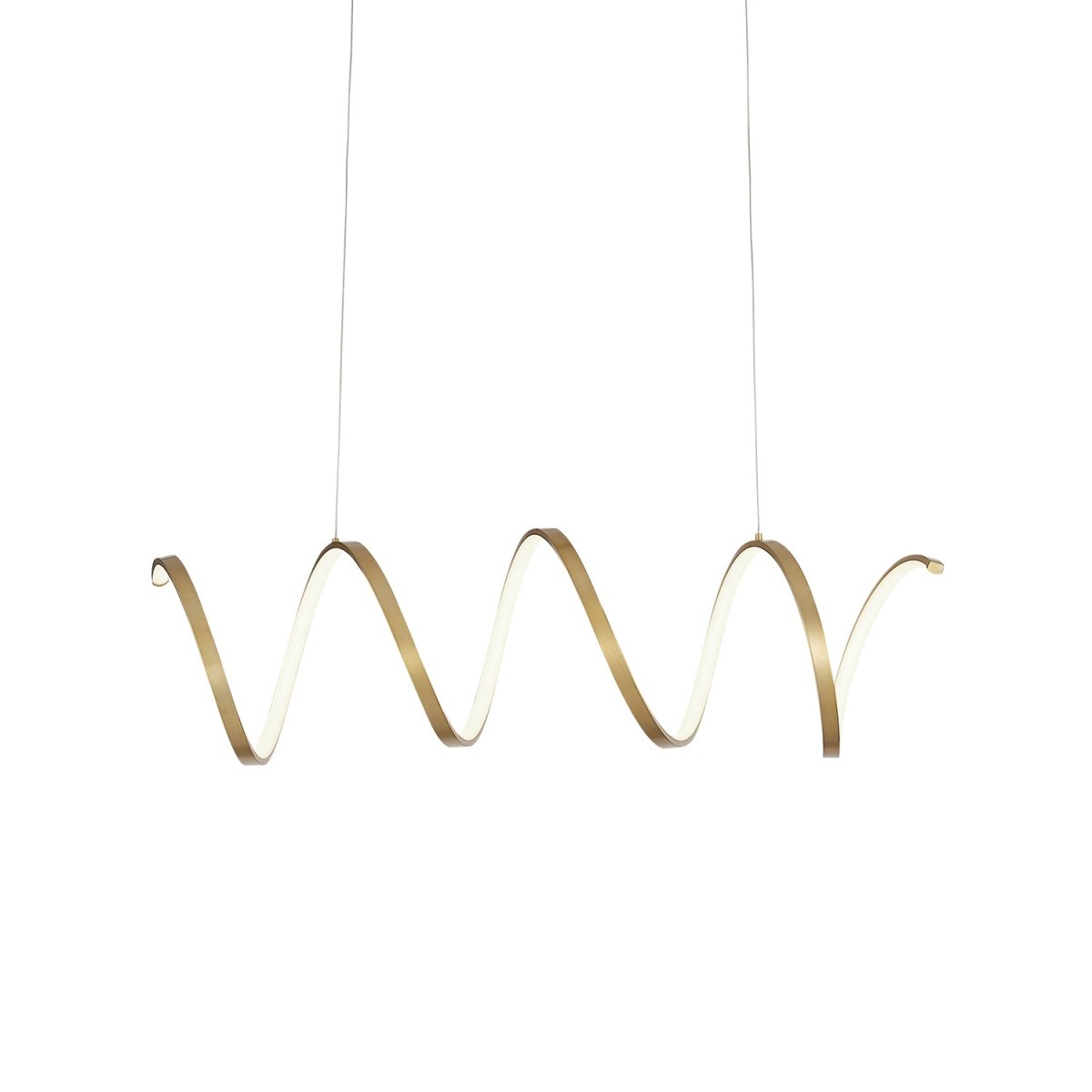 Suspension linéaire Synergy - Laiton antique by Kuzco Lighting | Luminaires & cie