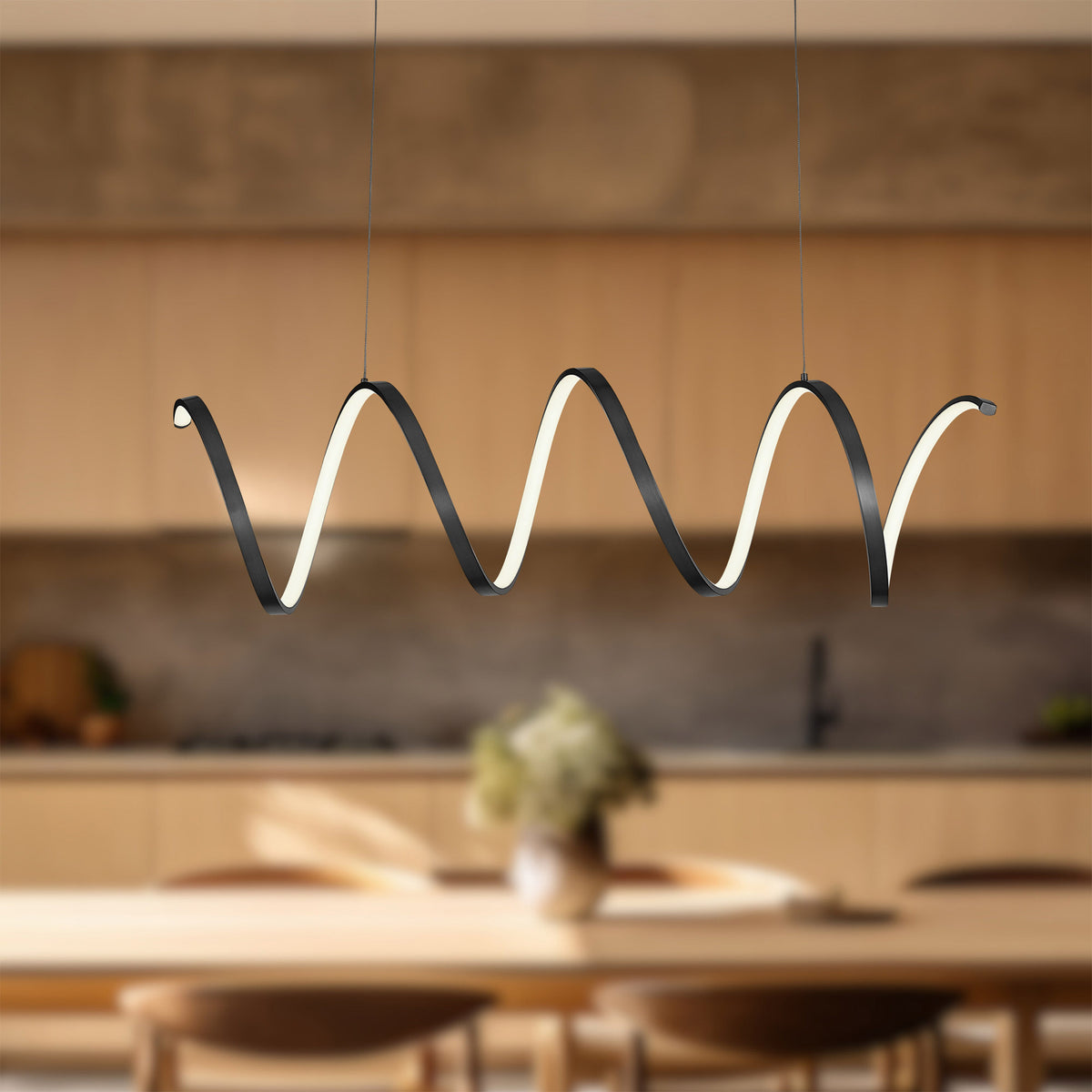 Suspension linéaire Synergy Noir – vue 3