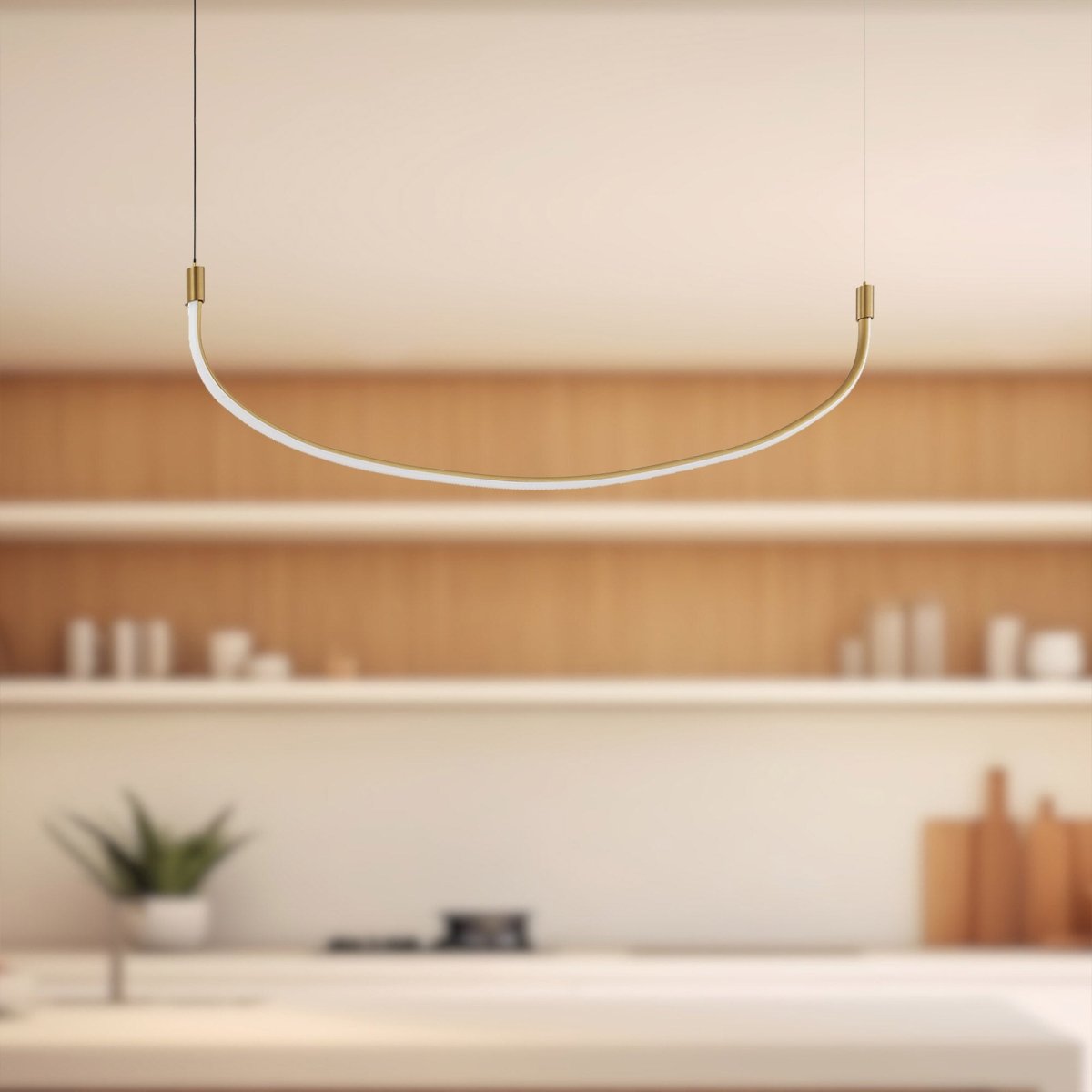 Suspension linéaire Talis - Or brossé 36 5/8" by Kuzco Lighting | Luminaires & cie