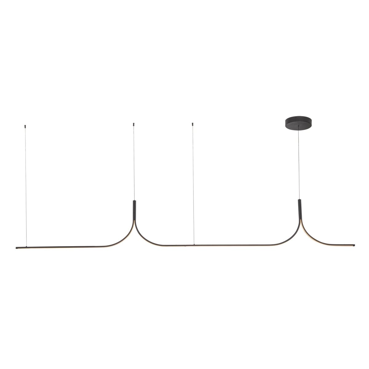 Suspension linéaire Thread - 118 1/8" Driver dans le canopy by Kuzco Lighting | Luminaires & cie