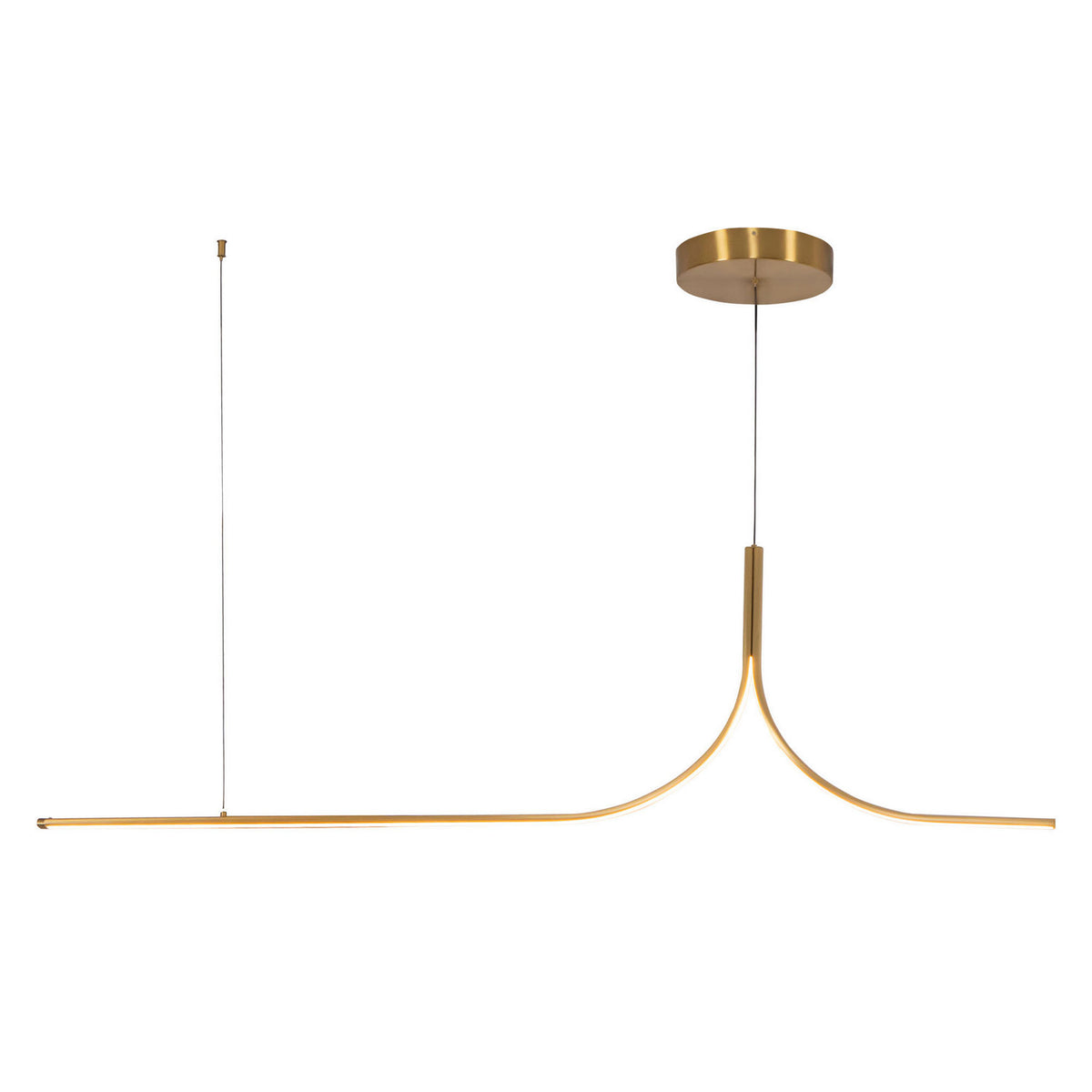 Suspension linéaire Thread Verrière, Or brossé, 59 1/8" – Kuzco Lighting