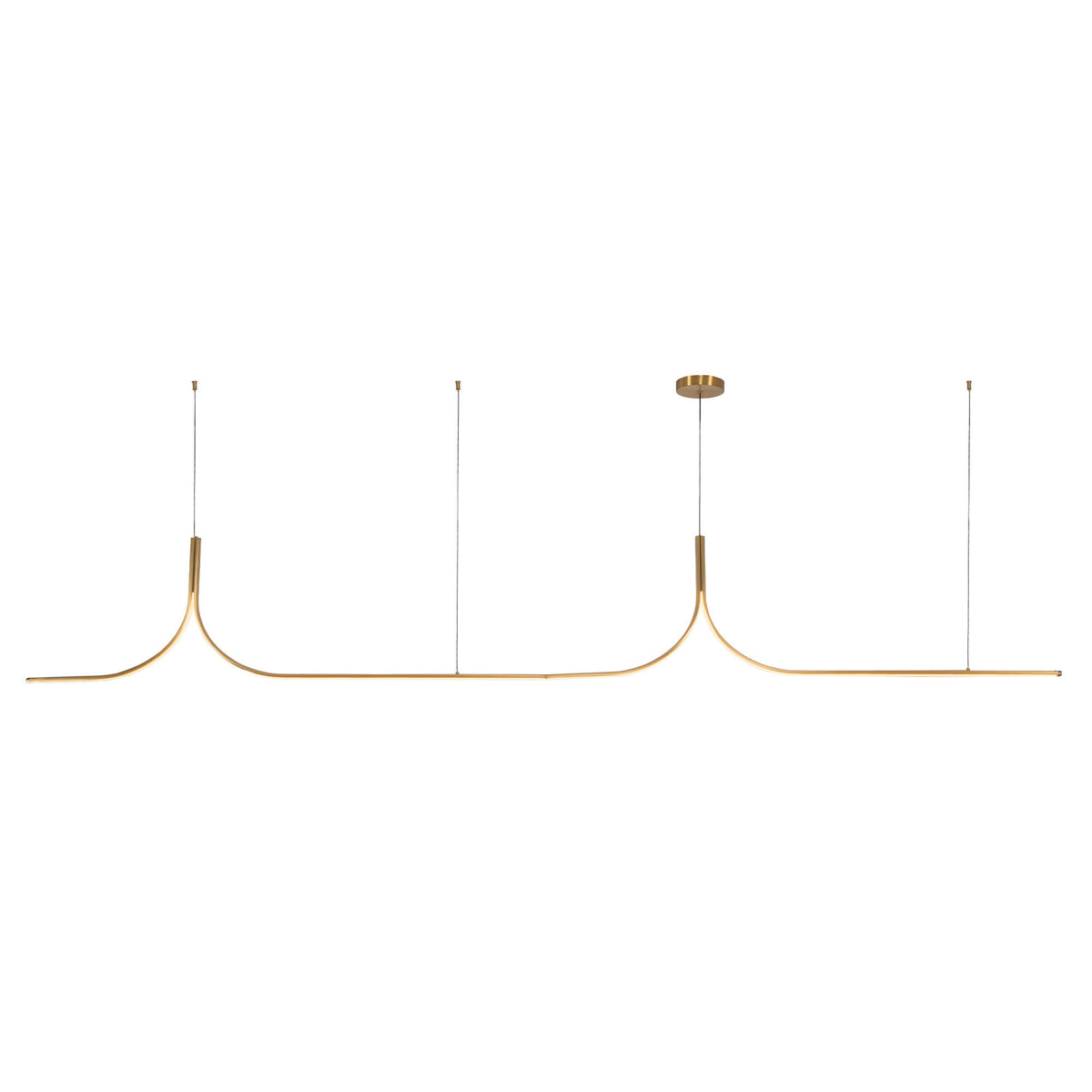 Suspension linéaire Thread Télécommande, Or brossé, 118 1/8" – Kuzco Lighting
