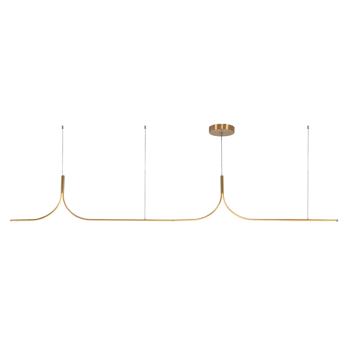 Suspension linéaire Thread Verrière, Or brossé, 118 1/8" – Kuzco Lighting