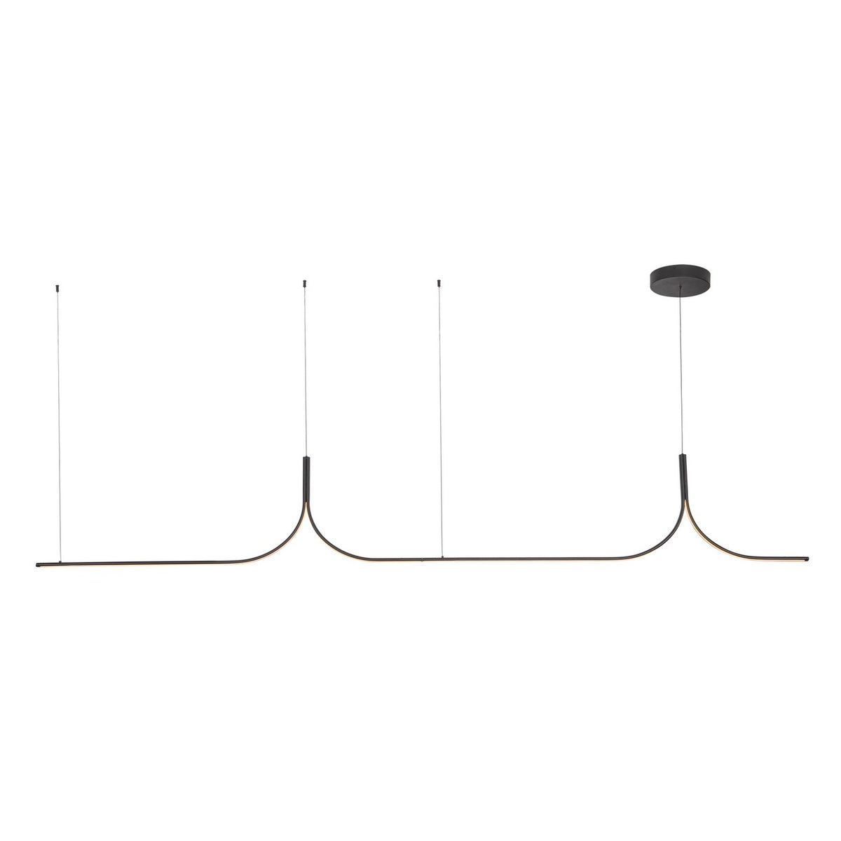 Suspension linéaire Thread Verrière, Noir, 118 1/8" – Kuzco Lighting