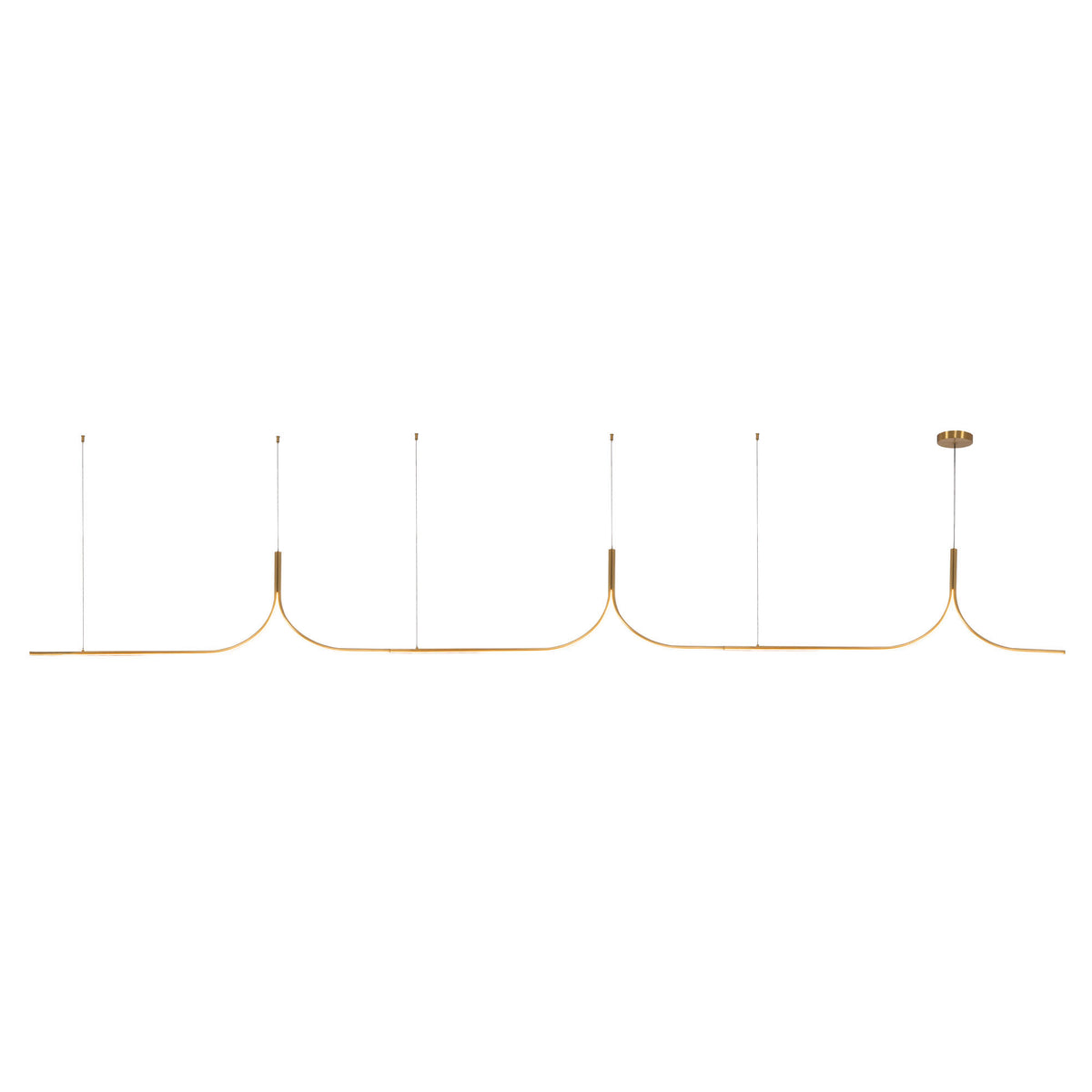 Suspension linéaire Thread Télécommande, Or brossé, 177 1/4" – Kuzco Lighting