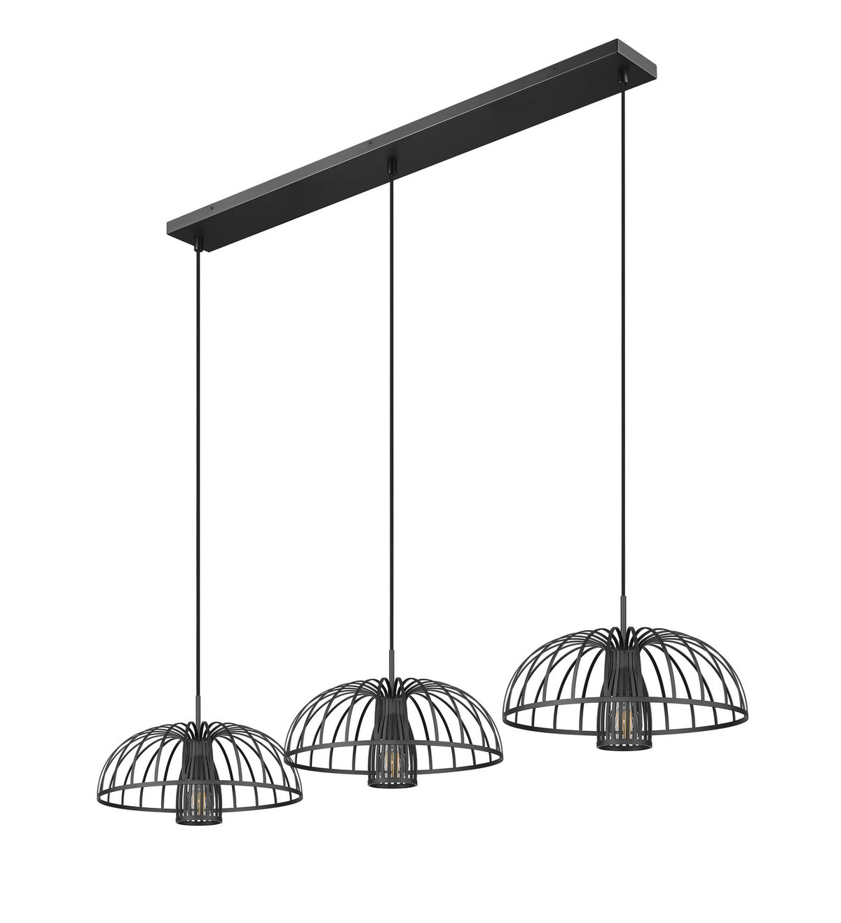 Suspension linéaire Valencia Noir mat – vue 2