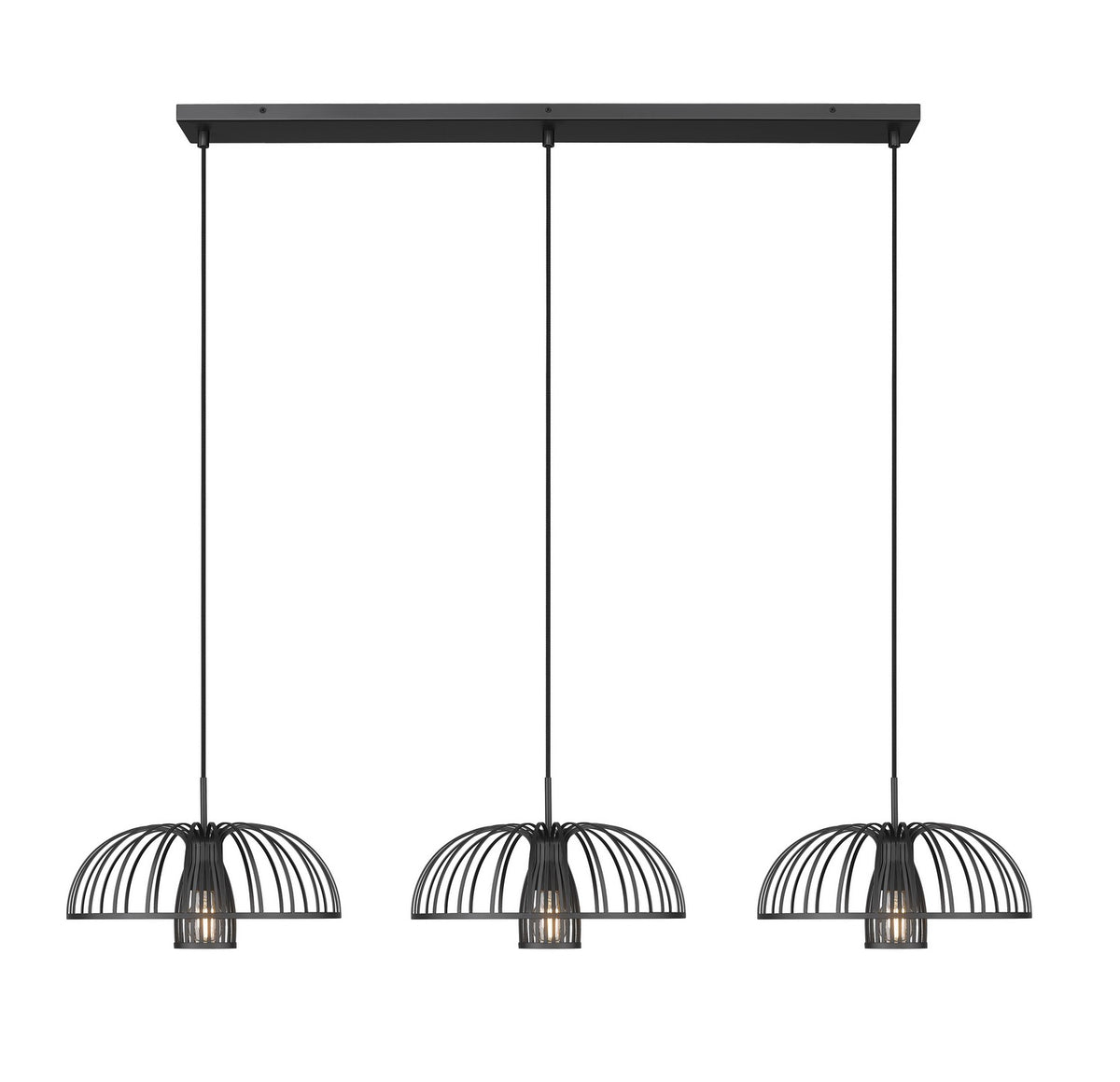 Suspension linéaire Valencia Noir mat – vue 4