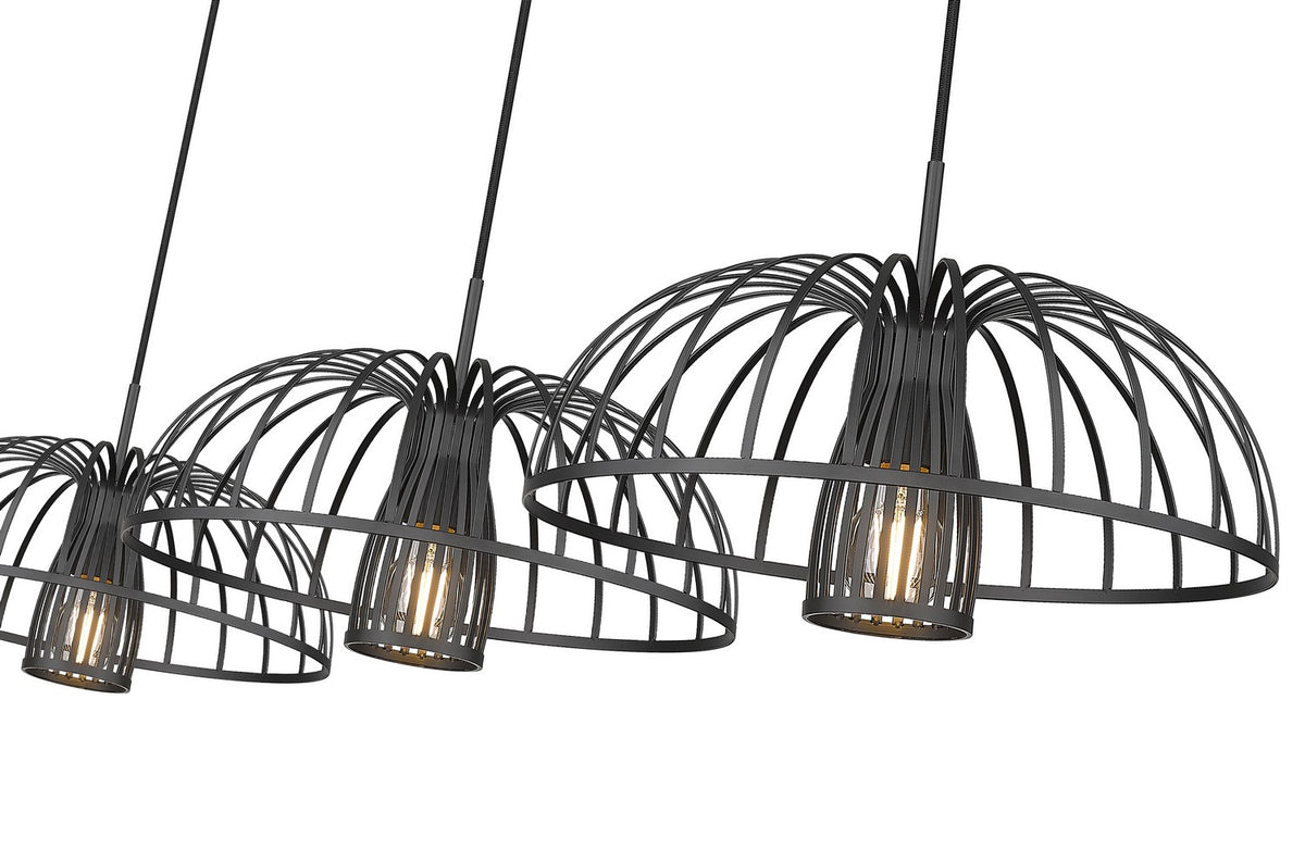 Suspension linéaire Valencia Noir mat – vue 5