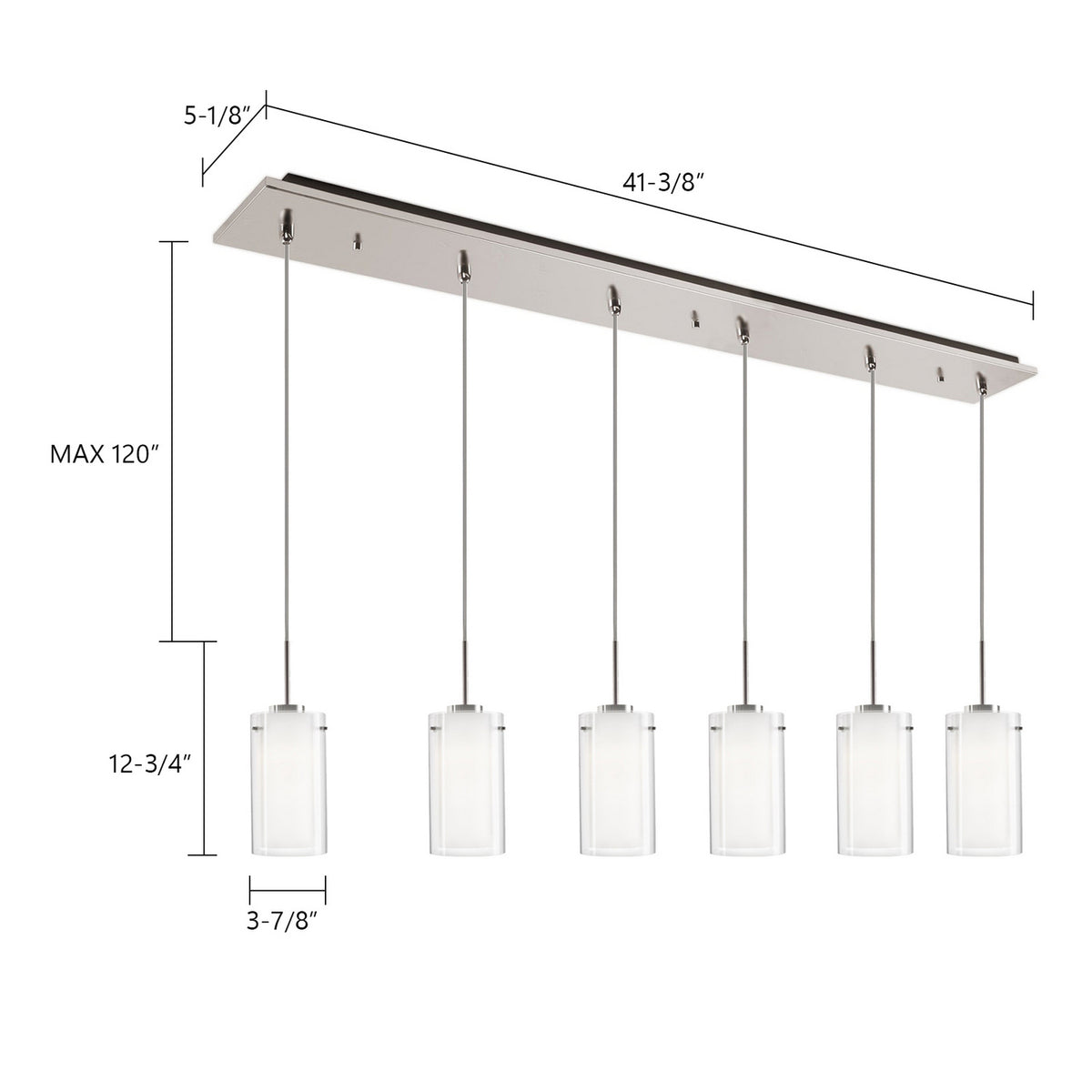 Suspension linéaire Verona 12 3/4", 41 3/8" – vue 3