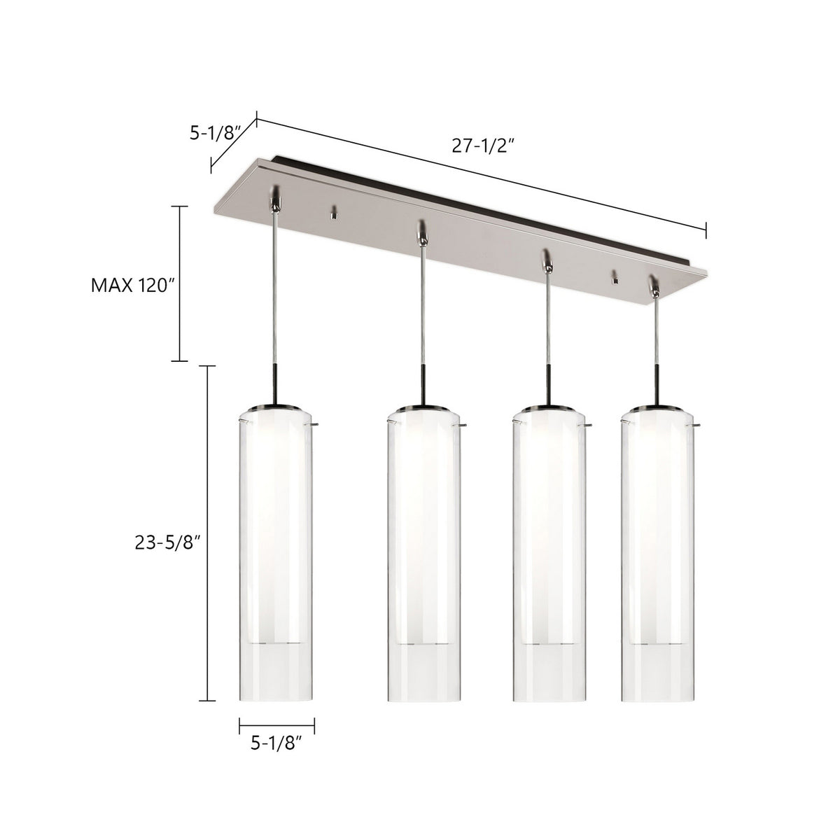 Suspension linéaire Verona 23 5/8", 24 1/2" – vue 2