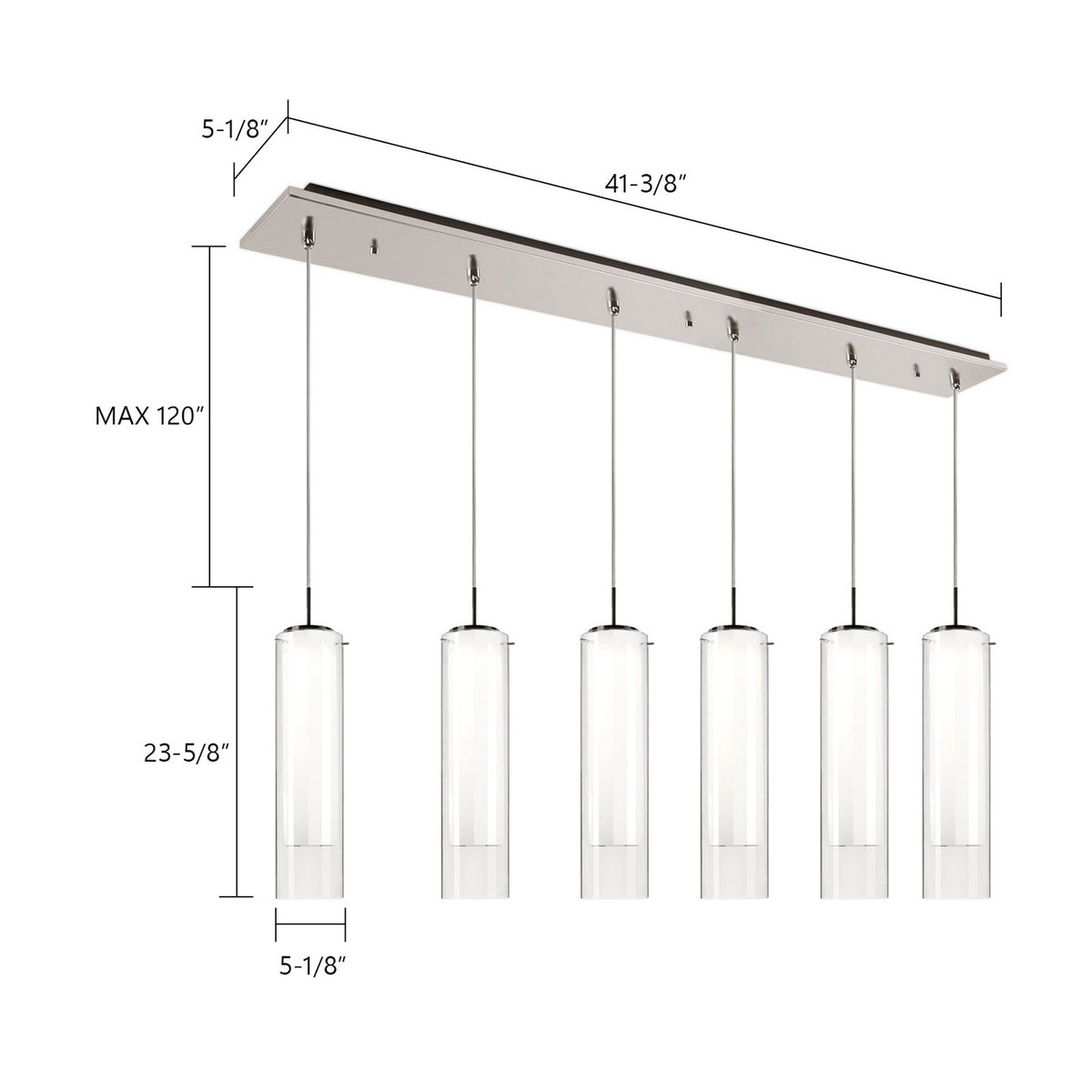 Suspension linéaire Verona 23 5/8", 41 3/8" – vue 2
