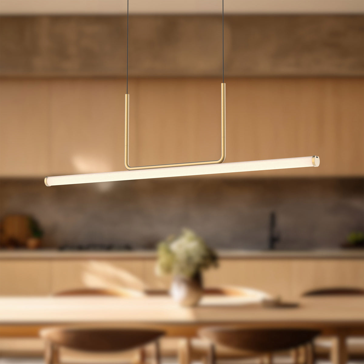 Suspension linéaire Vesper Or brossé, 48 1/4" – vue 2