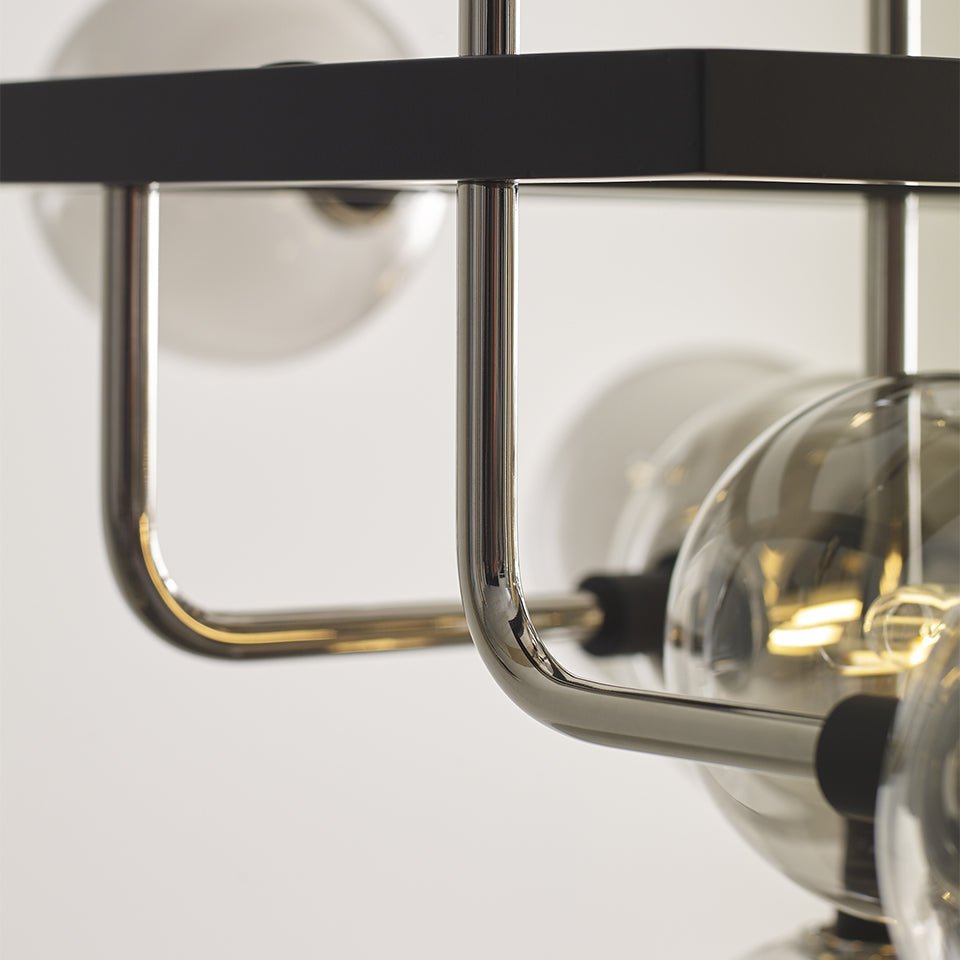 Suspension linéaire Viaggio - Fumée/Nickel poli Oui by Tech Lighting | Luminaires & cie
