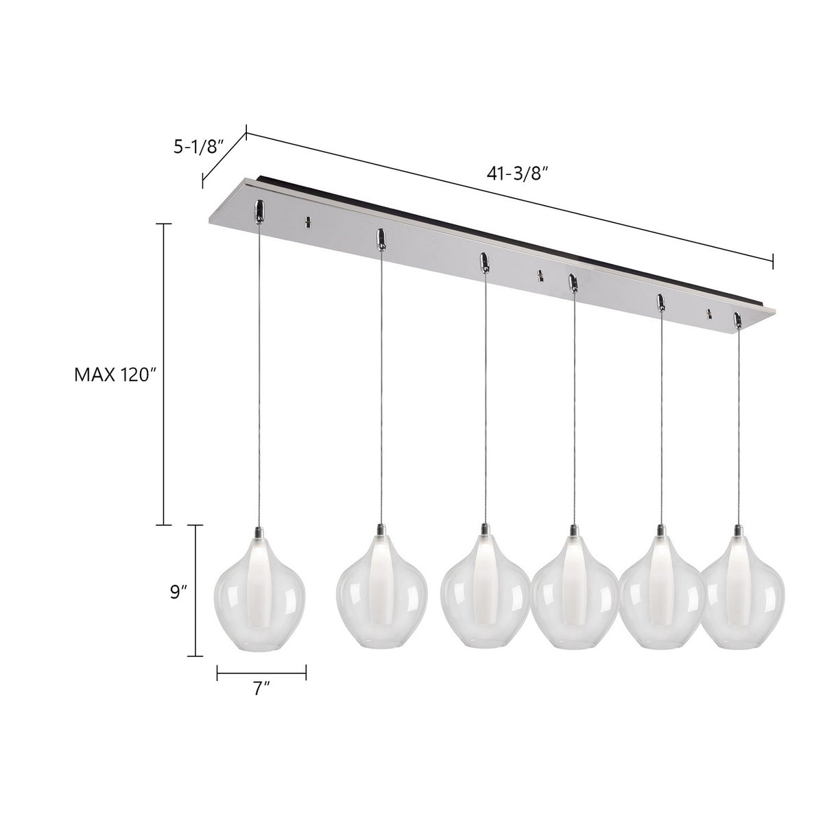 Suspension linéaire Victoria 9", 42 5/8" – vue 4