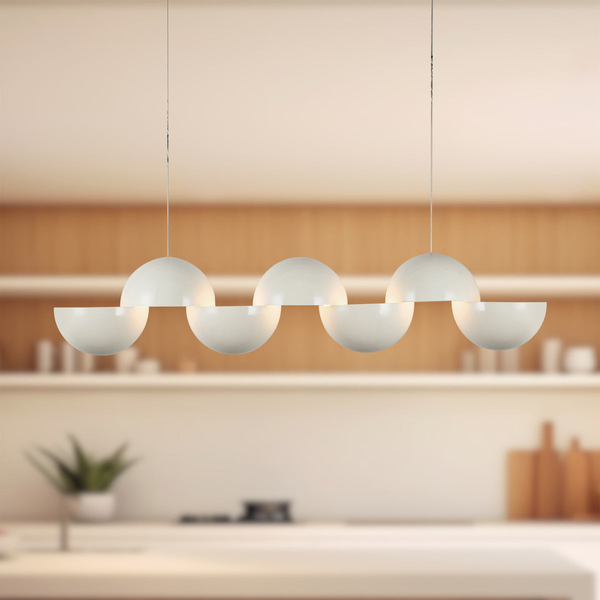Suspension linéaire Void Blanc – vue 5